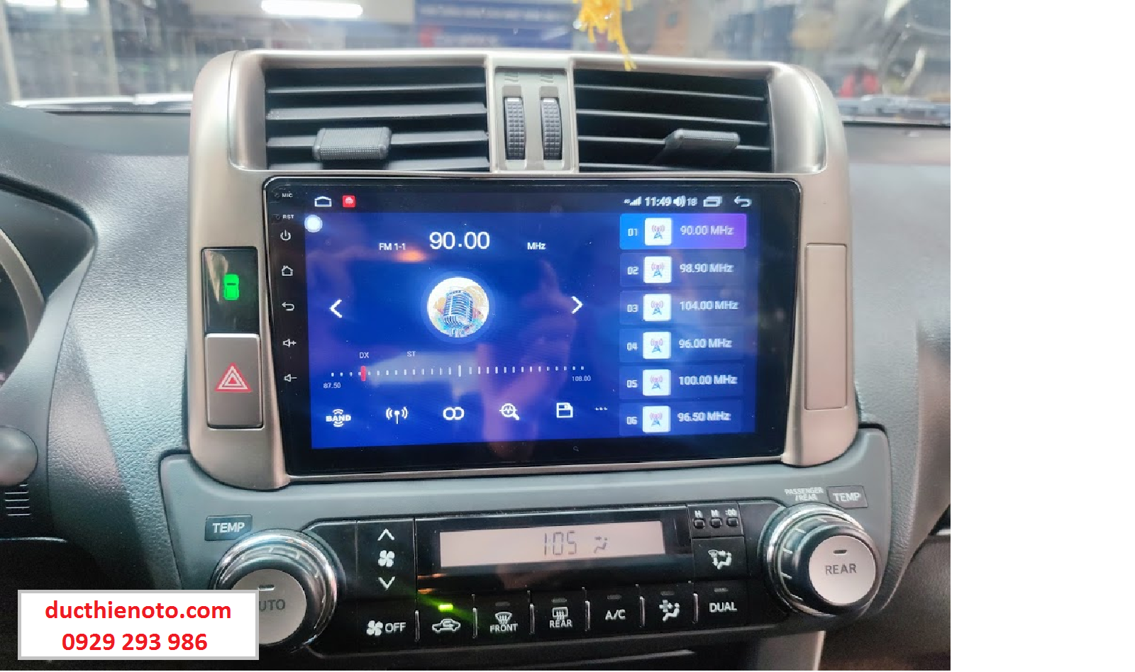 Đầu DVD Android xe Toyota PRADO 2010-2013